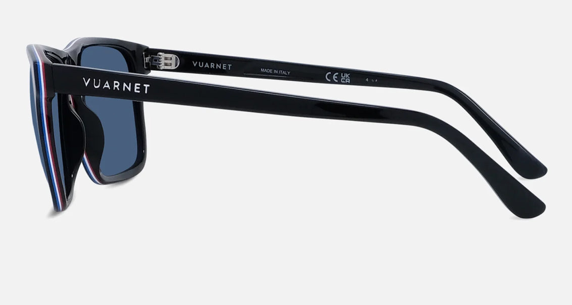 Vuarnet Belvedere 01 Black Flag with Blue Polar Lens