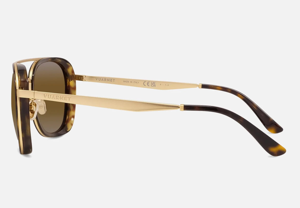 Vuarnet Edge 04 VL VU40008U Matte Gold Tort with Brown Polar