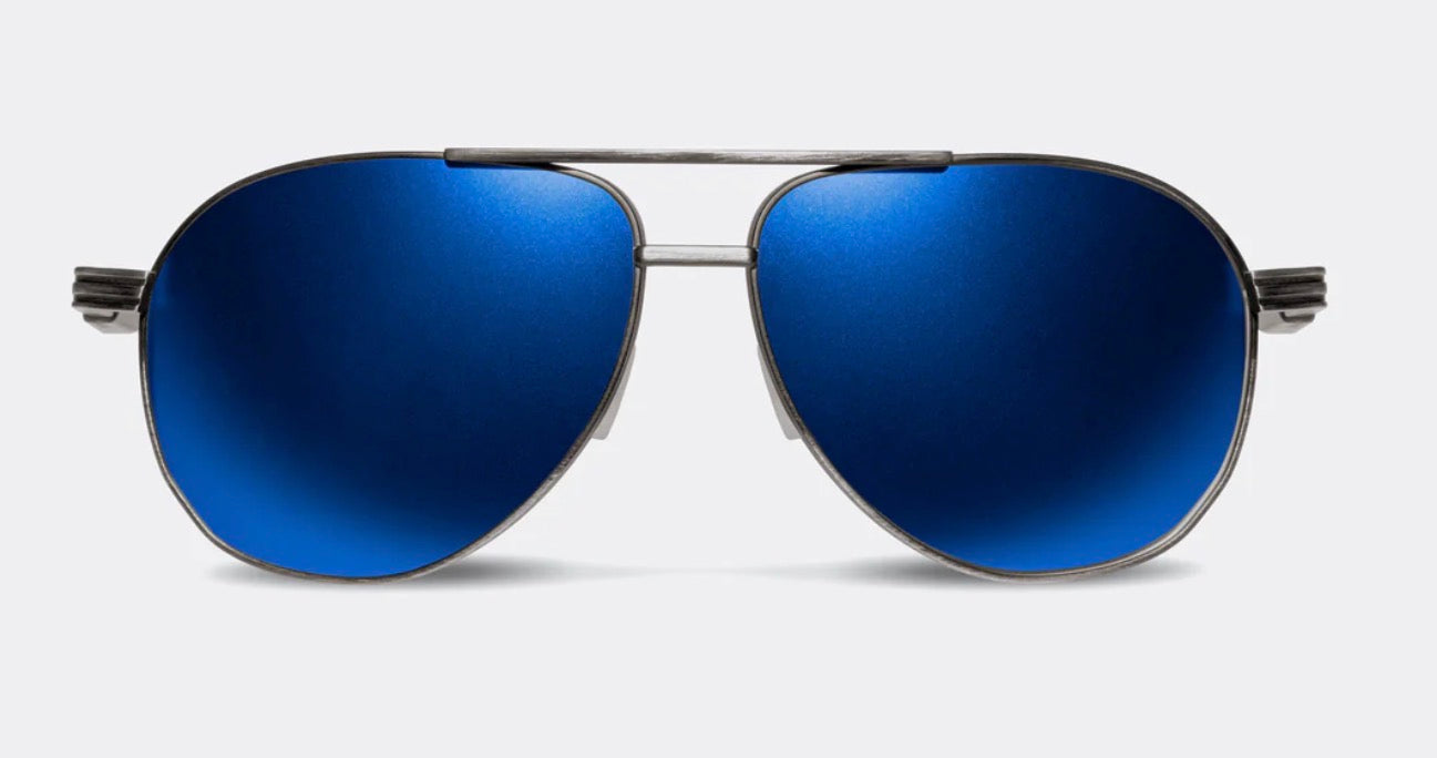 Dillon Pursuit TP-18 Silver with Polarized Blue NIR lens