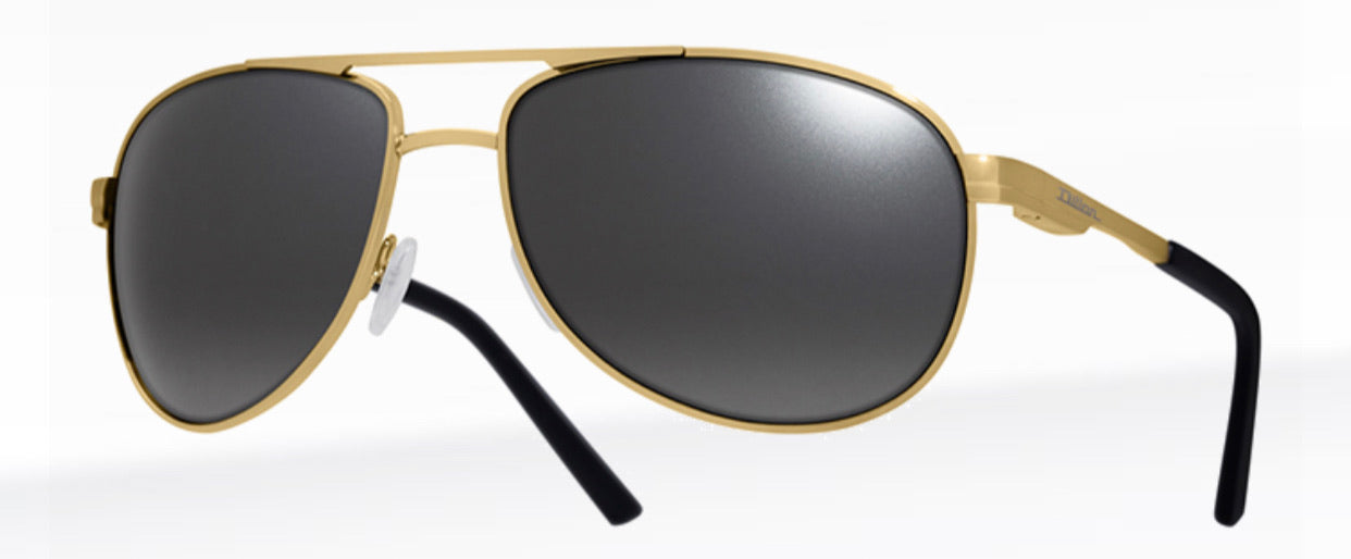Dillon Greasewood Shiny Gold with Polarized Silver NIR Lens SQ