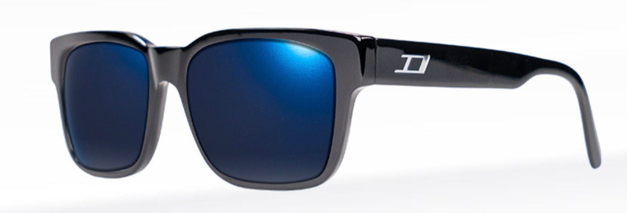 Dillon Parker Shiny Black with Polarized Blue NIR Lens SQ