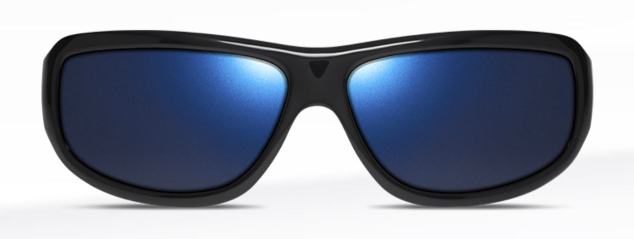 Dillon Smoke Shiny Black with Polarized Blue NIR Lens SQ