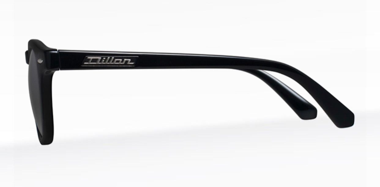 Dillon Dexter Shiny Black with Polarized Silver NIR Lens WF