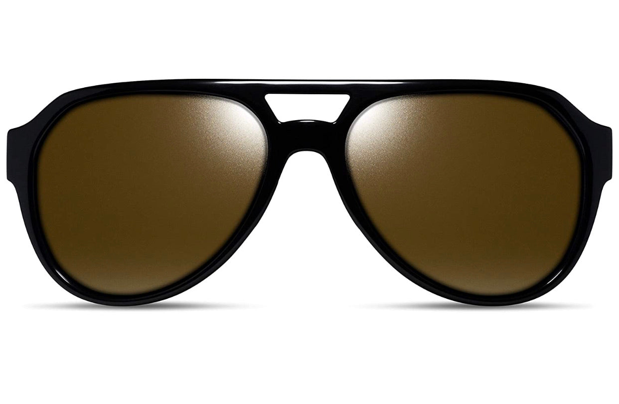 Dillon Patton Shiny Black with Polarized Gold NIR Lens WF
