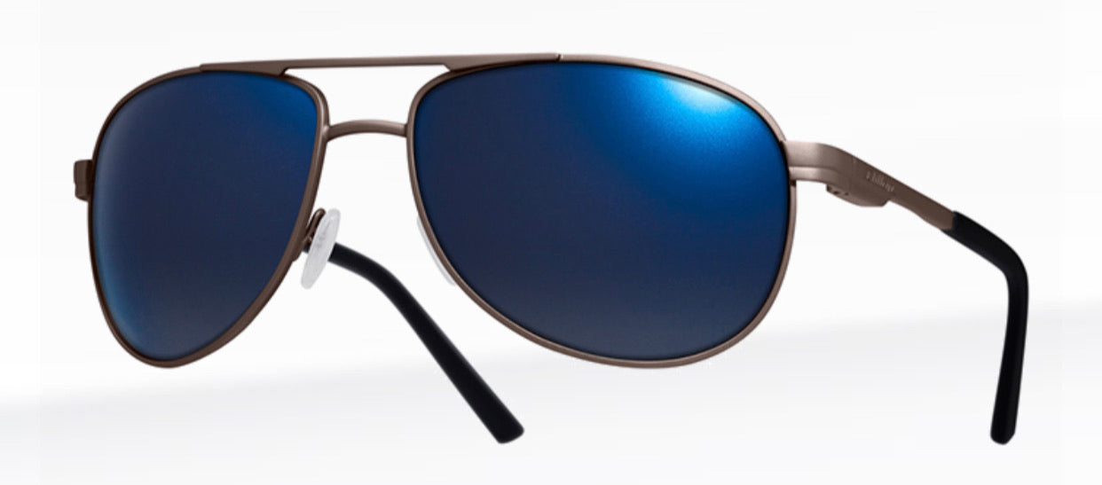 Dillon Greasewood Matte Gunmetal with Polarized Blue NIR Lens SQ