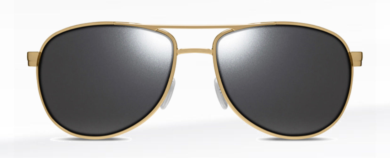 Dillon Greasewood Shiny Gold with Polarized Silver NIR Lens SQ