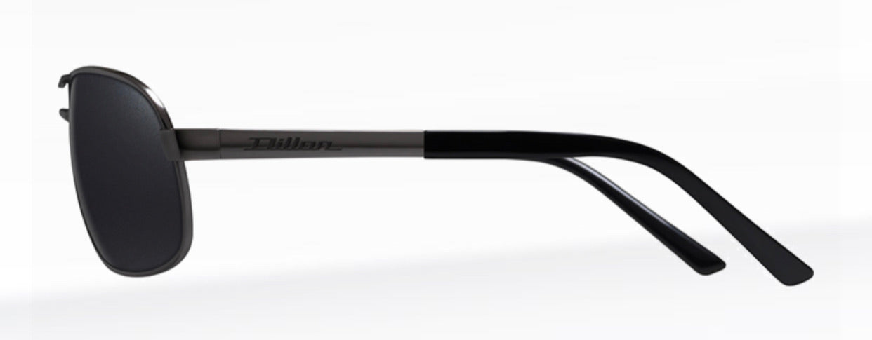 Dillon Drake Shiny Gunmetal with Polarized Black NIR Lens WF