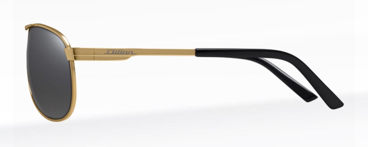 Dillon Greasewood Shiny Gold with Polarized Silver NIR Lens SQ