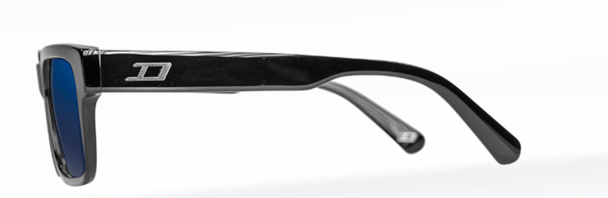 Dillon Parker Shiny Black with Polarized Blue NIR Lens SQ