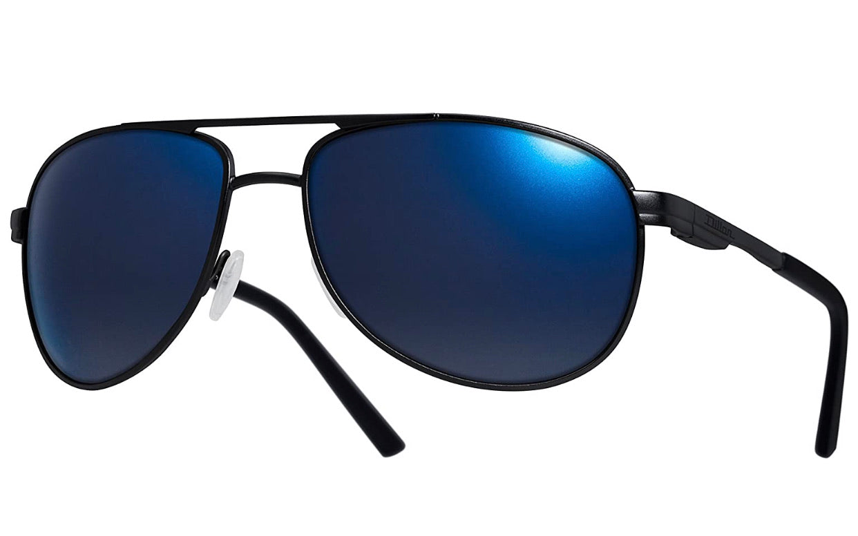 Dillon Greasewood Matte Black with Polarized Blue NIR Lens SQ