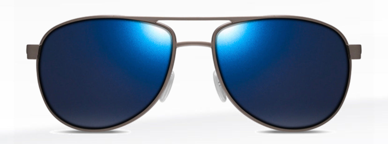 Dillon Greasewood Matte Gunmetal with Polarized Blue NIR Lens SQ