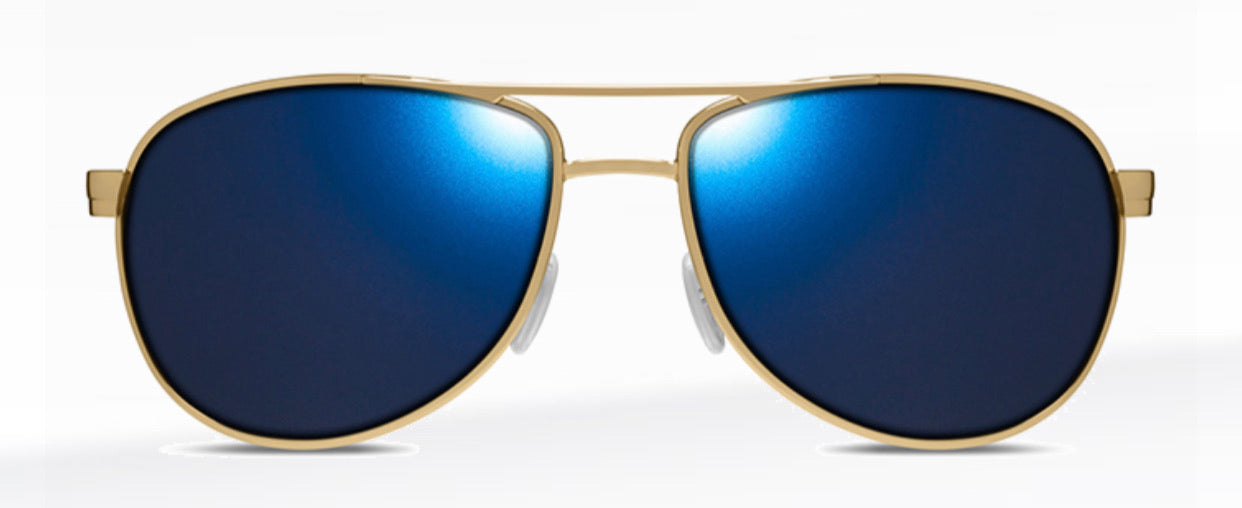 Dillon Greasewood Shiny Gold with Polarized Blue NIR Lens WF