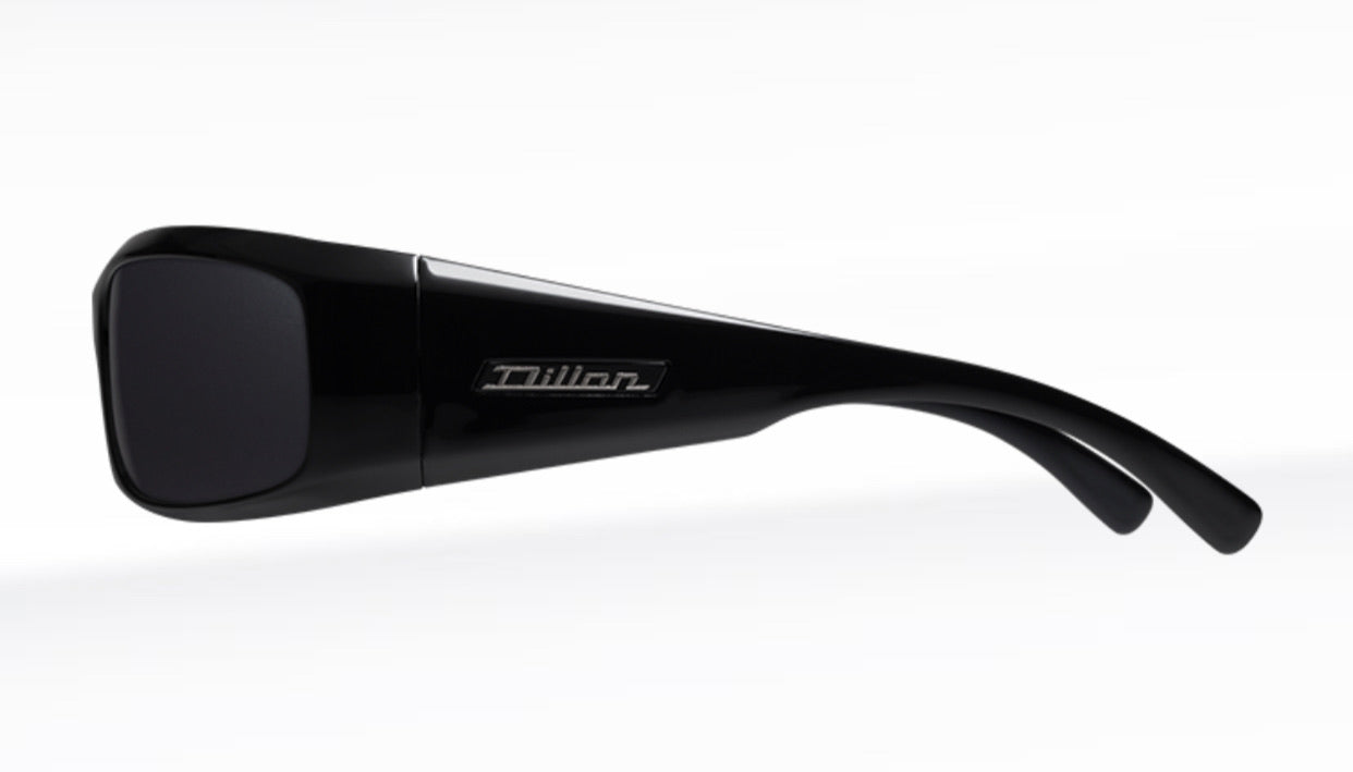 Dillon Bucket Shiny Black with Polarized Black NIR lens SQ