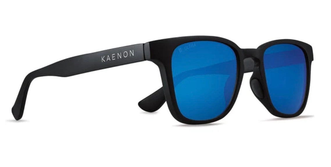 Kaenon Avalon Matte Black with Blue Mirror