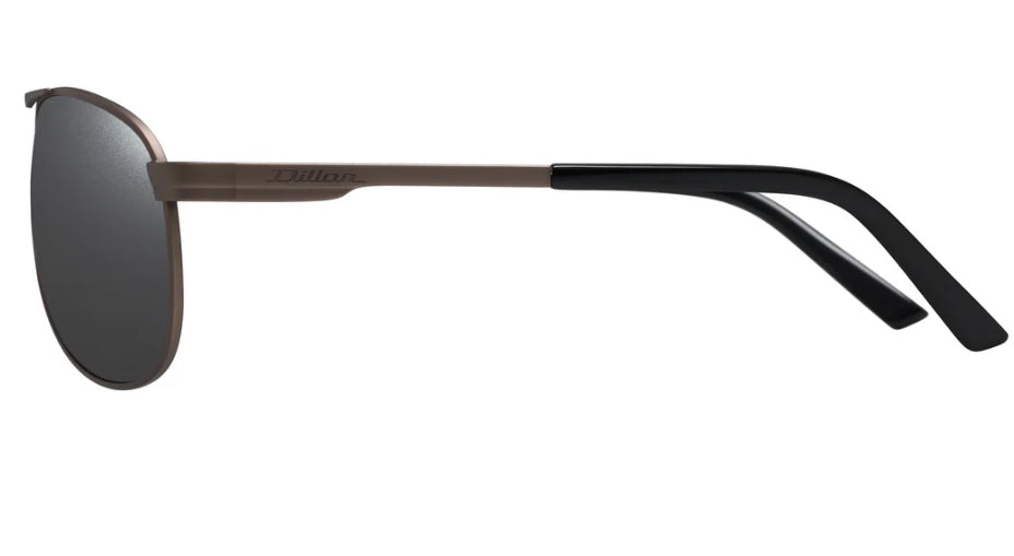 Dillon Greasewood Matte Gunmetal with Polarized Silver NIR Lens SQ