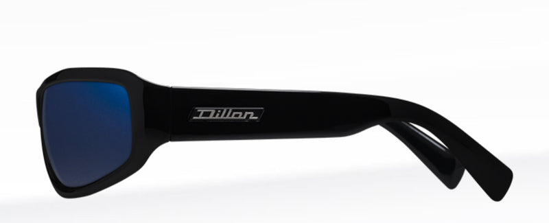 Dillon Smoke Shiny Black with Polarized Blue NIR Lens SQ