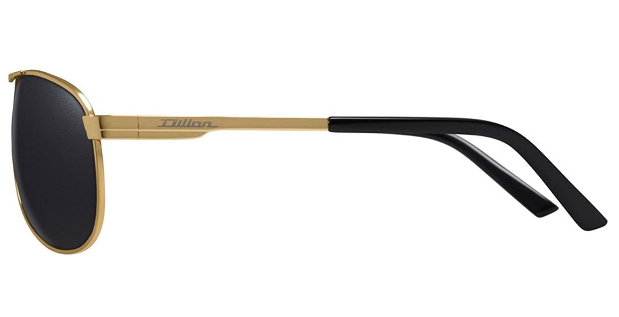 Dillon Greasewood Shiny Gold with Polarized Black NIR Lens SQ